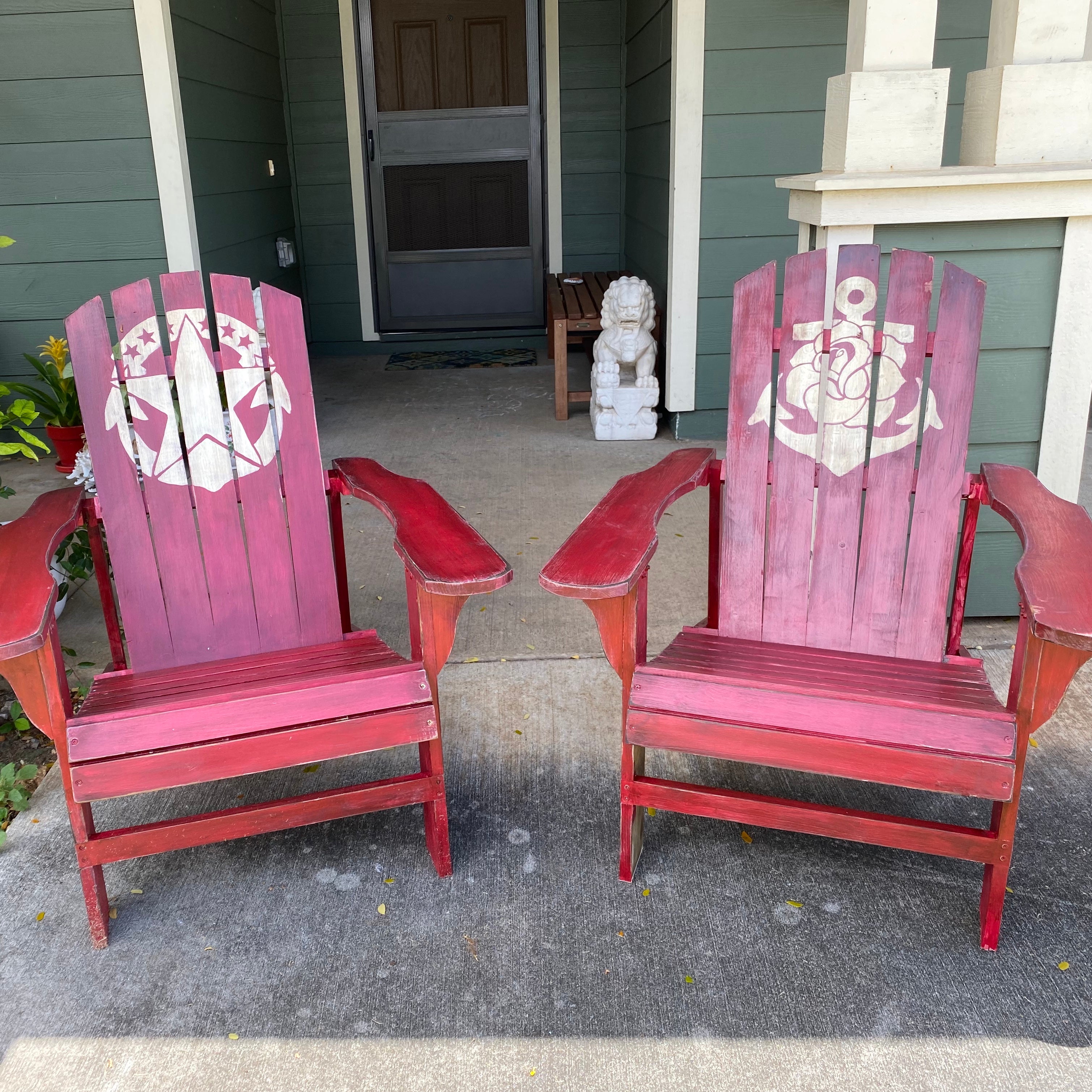 Custom painted adirondack chairs discount